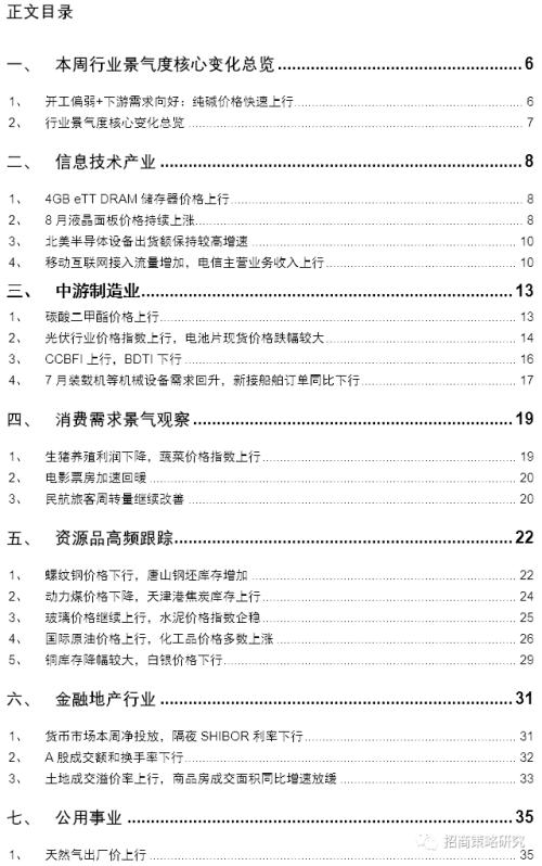 【招商策略】行業景氣觀察0826——純堿需求持續增強,面板價格維持漲勢