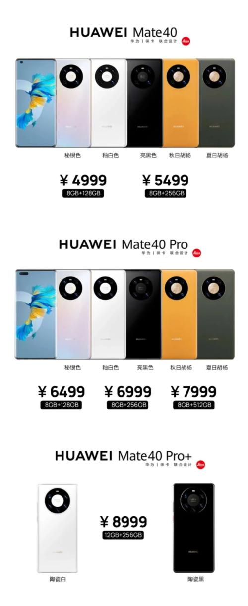 4999元起！華為Mate40國內價揭曉，比海外版便宜2000多，天貓京東“秒光”！